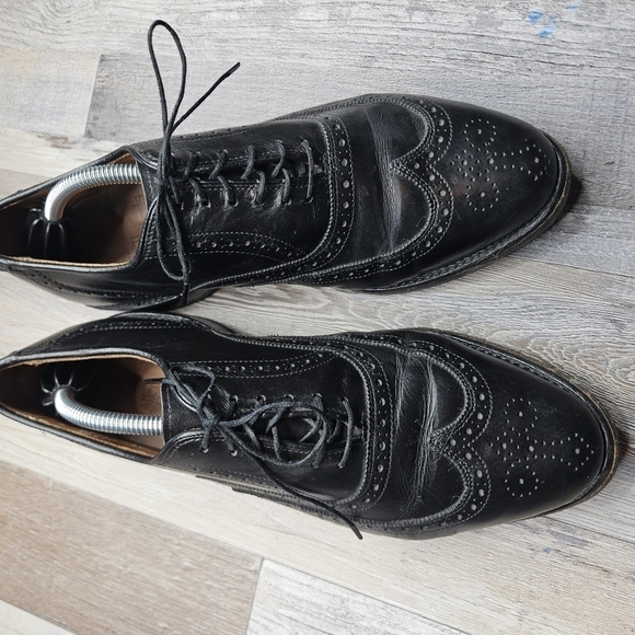 Allen Edmonds Chester shoes Black Oxford wingtips Black Men's 7.5 - Picture 2 of 12